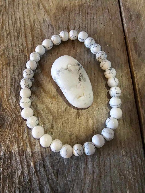 Bracelet en Howlite Naturelle