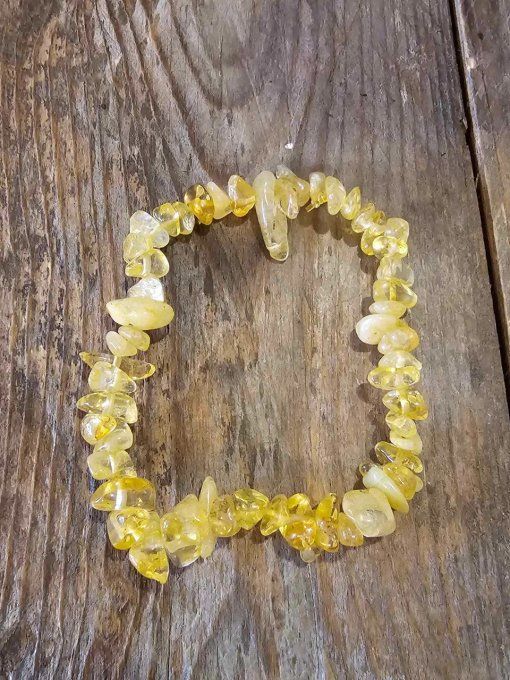 Bracelet en Pierre Citrine Naturelle