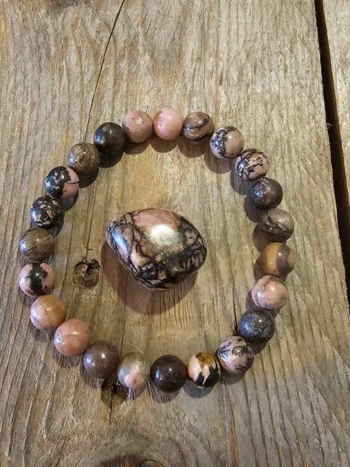 Bracelet en Rhodonite Naturelle