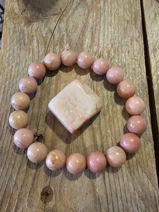 Bracelet en Rhodochrosite naturelle