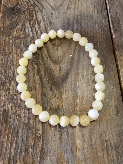 Bracelet en Calcite Jaune Naturelle