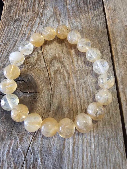 Bracelet en Pierre Citrine Naturelle