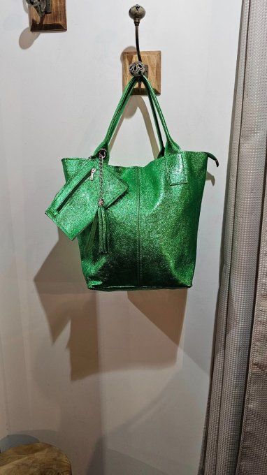 Sac en cuir avec pochette